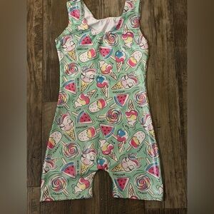 Colorful Ice Cream and Unicorn Print Onesie